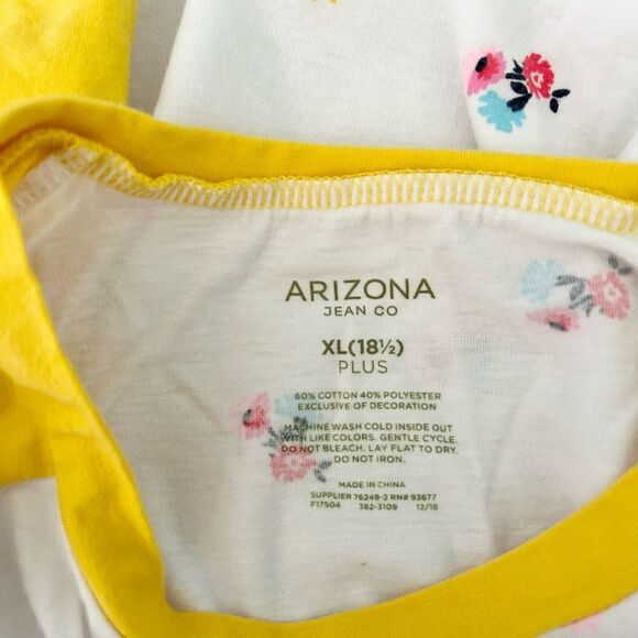 Arizona Jeans Co Sunshine T-Shirt with Denim Jean Shorts Girls Plus Size 18.5 - Picture 4 of 10